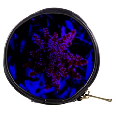 Maroon And Blue Sumac Bloom Mini Makeup Bag by okhismakingart