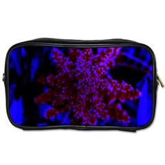 Maroon And Blue Sumac Bloom Toiletries Bag (two Sides) by okhismakingart