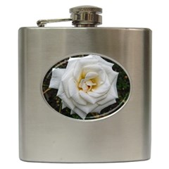 White Angular Rose Hip Flask (6 Oz) by okhismakingart