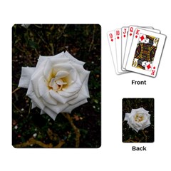 White Angular Rose Playing Cards Single Design by okhismakingart