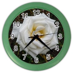 White Angular Rose Color Wall Clock by okhismakingart