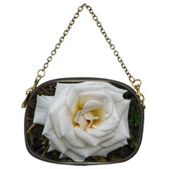 White Angular Rose Chain Purse (one Side) by okhismakingart