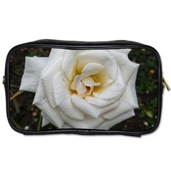 White Angular Rose Toiletries Bag (one Side) by okhismakingart