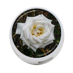 White Angular Rose 4-port Usb Hub (two Sides) by okhismakingart