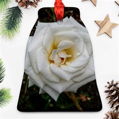 White Angular Rose Ornament (bell) by okhismakingart