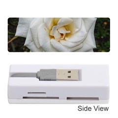 White Angular Rose Memory Card Reader (stick) by okhismakingart