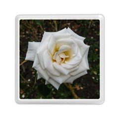 White Angular Rose Memory Card Reader (square) by okhismakingart