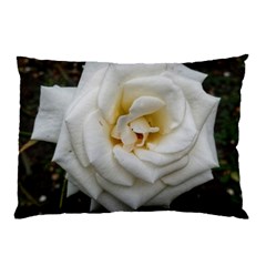 White Angular Rose Pillow Case (two Sides) by okhismakingart