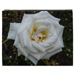 White Angular Rose Cosmetic Bag (XXXL) Front