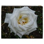 White Angular Rose Cosmetic Bag (XXXL) Back