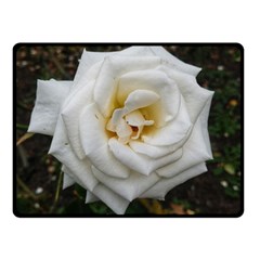 White Angular Rose Double Sided Fleece Blanket (small)  by okhismakingart