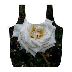 White Angular Rose Full Print Recycle Bag (l) by okhismakingart