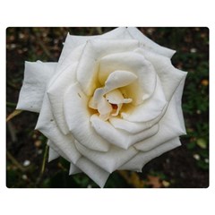 White Angular Rose Double Sided Flano Blanket (medium)  by okhismakingart