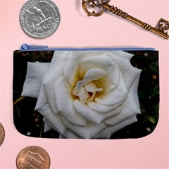 White Angular Rose Large Coin Purse by okhismakingart