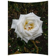 White Angular Rose Back Support Cushion by okhismakingart