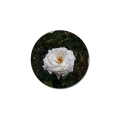 White Smooth Rose Golf Ball Marker (4 Pack) by okhismakingart