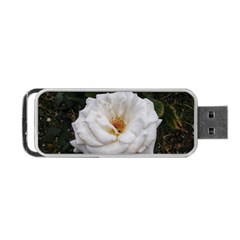 White Smooth Rose Portable Usb Flash (one Side)