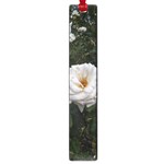 White Smooth Rose Large Book Marks Front