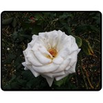 White Smooth Rose Double Sided Fleece Blanket (Medium)  58.8 x47.4  Blanket Front