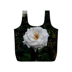 White Smooth Rose Full Print Recycle Bag (s) by okhismakingart