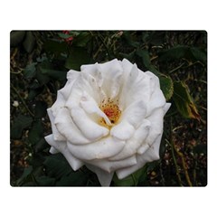 White Smooth Rose Double Sided Flano Blanket (large)  by okhismakingart