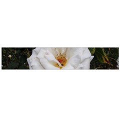 White Smooth Rose Large Flano Scarf  by okhismakingart