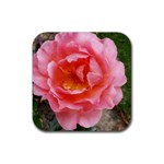 Pink Rose Rubber Coaster (Square)  Front