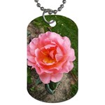 Pink Rose Dog Tag (One Side) Front