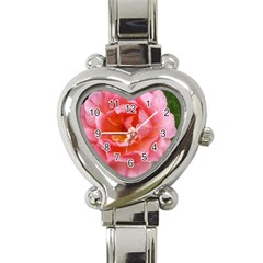 Pink Rose Heart Italian Charm Watch by okhismakingart