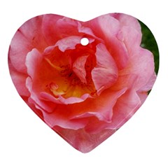 Pink Rose Heart Ornament (two Sides) by okhismakingart