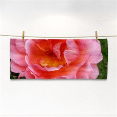 Pink Rose Hand Towel by okhismakingart