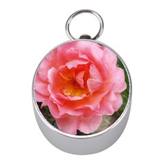 Pink Rose Mini Silver Compasses by okhismakingart