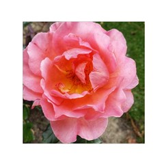 Pink Rose Small Satin Scarf (square) by okhismakingart