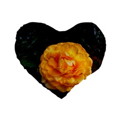 Yellow Rose Standard 16  Premium Heart Shape Cushions by okhismakingart