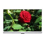 Deep Red Rose Business Card Holder Front