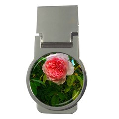 Complex Pink Rose Money Clips (round)  by okhismakingart