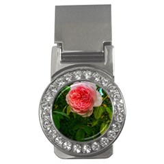 Complex Pink Rose Money Clips (cz)  by okhismakingart