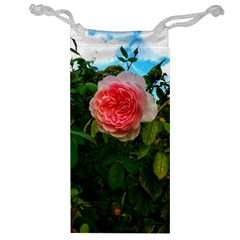 Complex Pink Rose Jewelry Bag