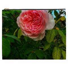 Complex Pink Rose Cosmetic Bag (xxxl) by okhismakingart