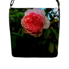 Complex Pink Rose Flap Closure Messenger Bag (l) by okhismakingart