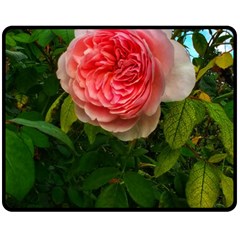 Complex Pink Rose Double Sided Fleece Blanket (medium)  by okhismakingart