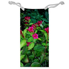 Purple Park Flowers Jewelry Bag