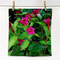 Purple Park Flowers Face Towel by okhismakingart