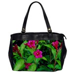 Purple Park Flowers Oversize Office Handbag Front