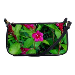 Purple Park Flowers Shoulder Clutch Bag by okhismakingart