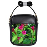 Purple Park Flowers Girls Sling Bag Front