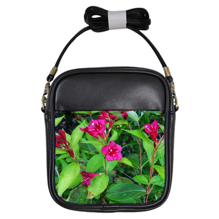 Purple Park Flowers Girls Sling Bag