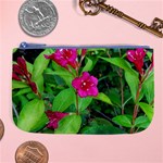 Purple Park Flowers Large Coin Purse Front