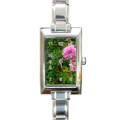 Light Pink Roses Rectangle Italian Charm Watch by okhismakingart