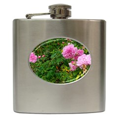 Light Pink Roses Hip Flask (6 Oz) by okhismakingart